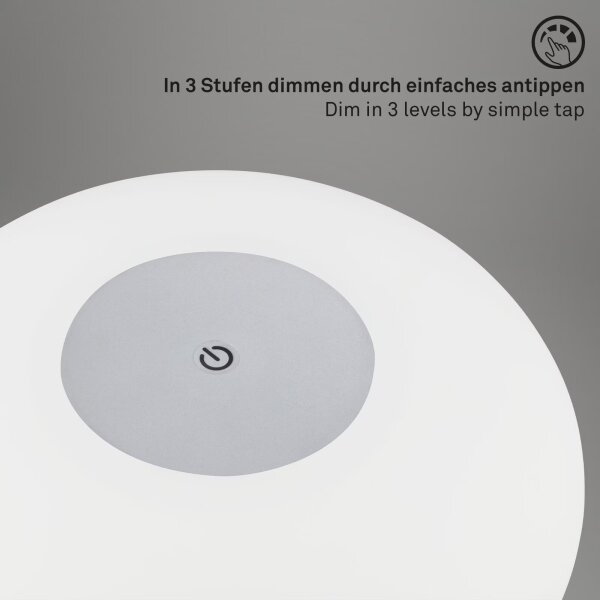 Brilo - Lampă de masă OLANA LED reîncărcabilă pentru exterior, reglabilă, 3W/5V, IP44
