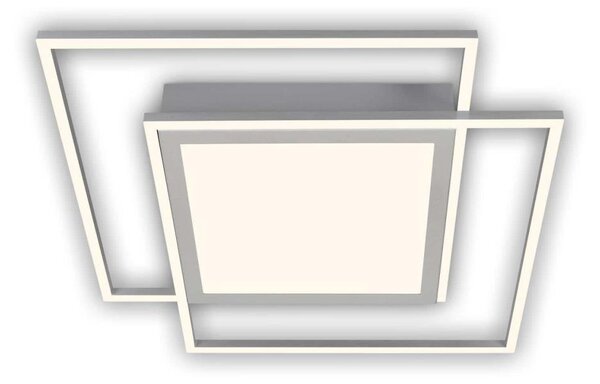Brilo - Plafonieră LED 2xLED/16W/230V + LED/19W 51,5x51,5 cm crom mat
