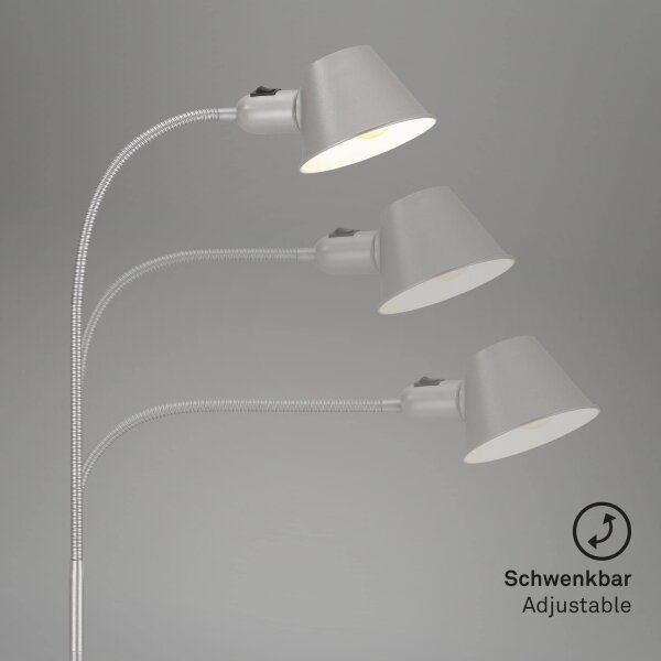 Brilo - Lampă de masă 1xE27/10W/230V crom mat