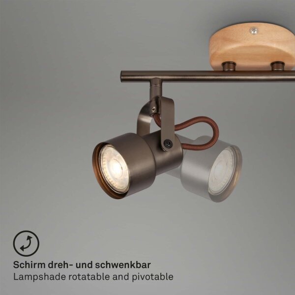 Brilo - Spot LED TAHUN 2xGU10/5W/230V maro