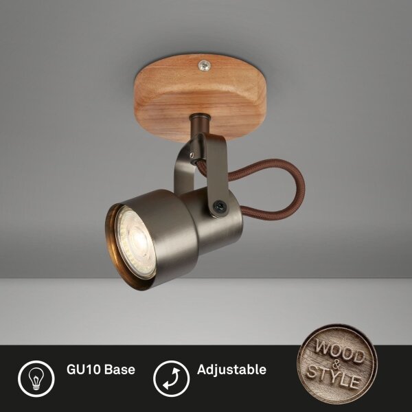 Brilo - Spot LED TAHUN, 1x GU10/5W/230V, 3000K, maro