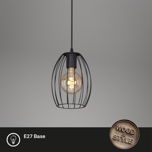 Brilo - Pendul WAKTU pe cablu 1xE27/60W/230V