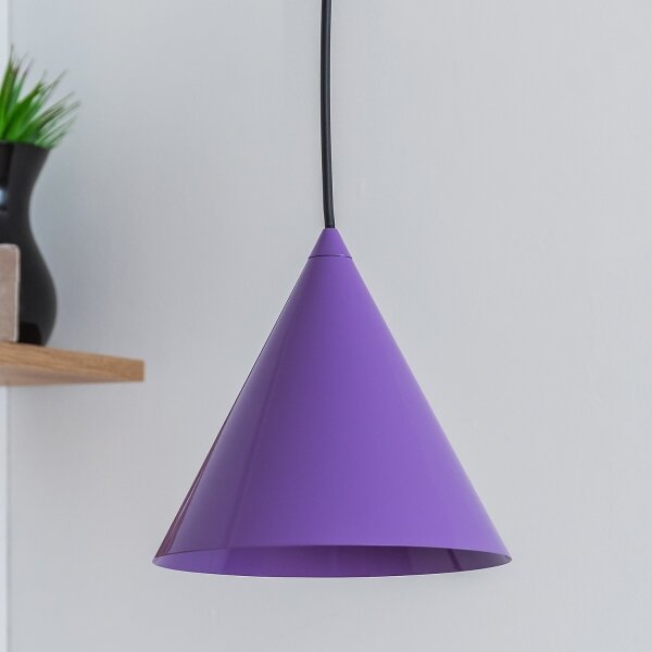 Lustră suspendată pe cablu ETNA II 1xE27/15W/230V, diam. 18,5 cm, mov