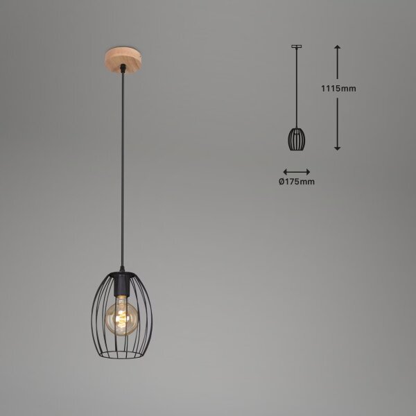 Brilo - Pendul WAKTU pe cablu 1xE27/60W/230V