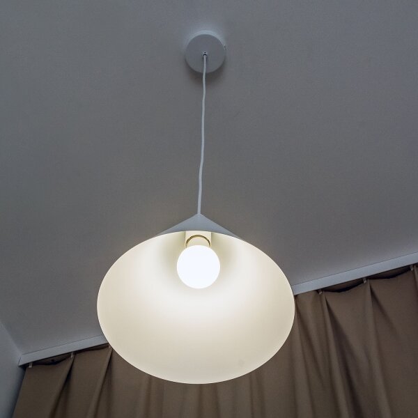 Pendul pe cablu ETNA II, 1x E27/15W/230V, diametru 25 cm, alb