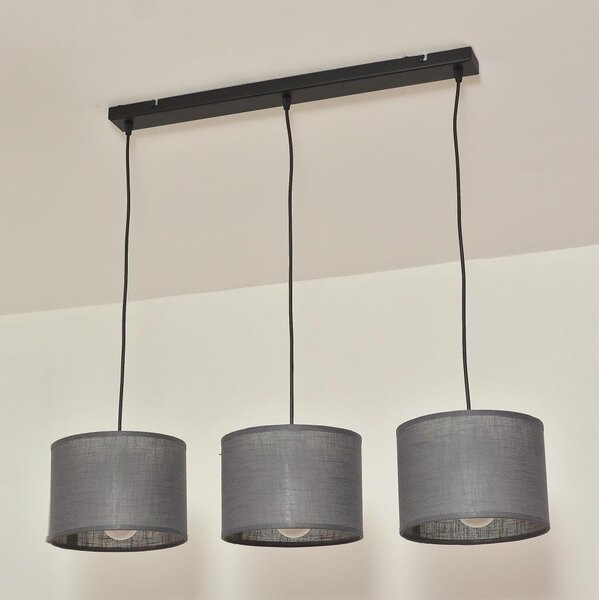 Lustru pe cablu ALBA 3xE27/15W/230V gri