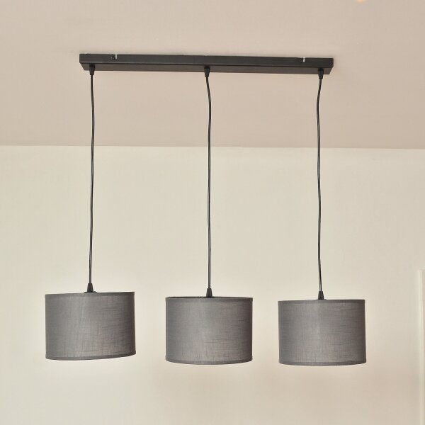 Lustru pe cablu ALBA 3xE27/15W/230V gri