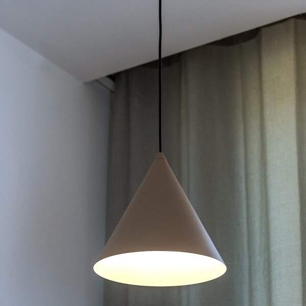 Lustră suspendată pe cablu ETNA II, 1xE27/15W/230V, diametru 25 cm, bej