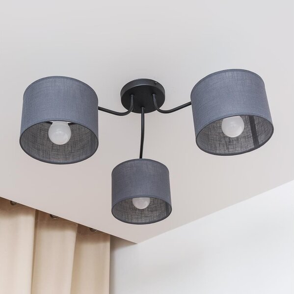Lustră aplicată ALBA 3xE27/15W/230V gri