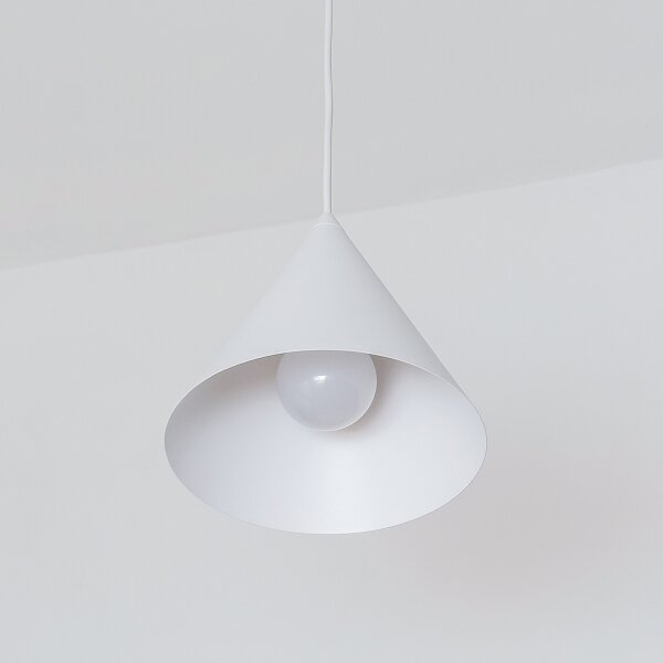 Lustră pe cablu ETNA II 1xE27/15W/230V diam. 18,5 cm albă