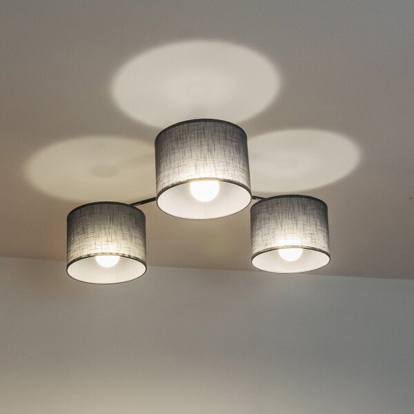 Lustră aplicată ALBA 3xE27/15W/230V gri