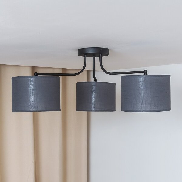 Lustră aplicată ALBA 3xE27/15W/230V gri