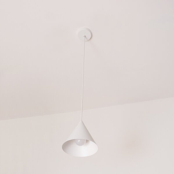 Lustră pe cablu ETNA II 1xE27/15W/230V diam. 18,5 cm albă