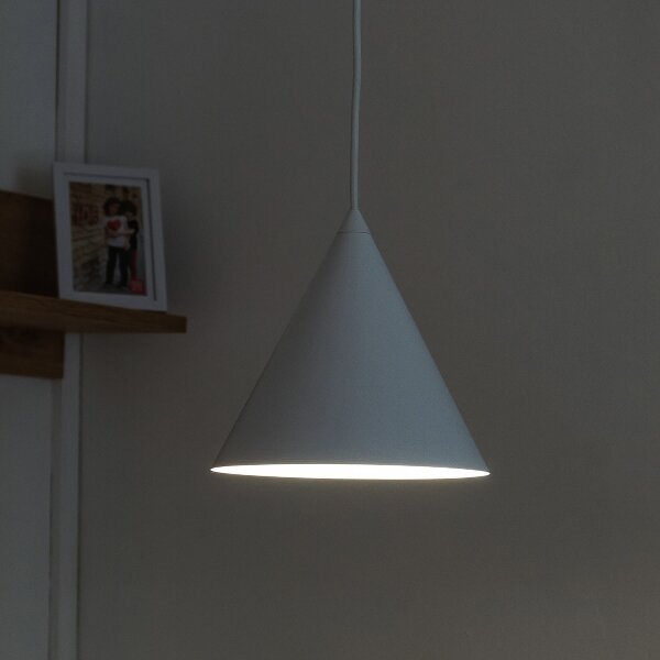 Lustră pe cablu ETNA II 1xE27/15W/230V diam. 18,5 cm albă