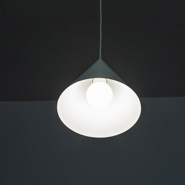 Lustră pe cablu ETNA II 1xE27/15W/230V diam. 18,5 cm albă