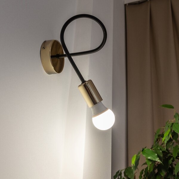 Aplica de perete OXFORD 1xE27/15W/230V auriu/negru