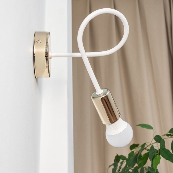 Aplica de perete OXFORD 1xE27/15W/230V auriu/alb