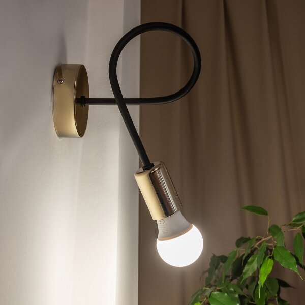 Aplica de perete OXFORD 1xE27/15W/230V auriu/negru