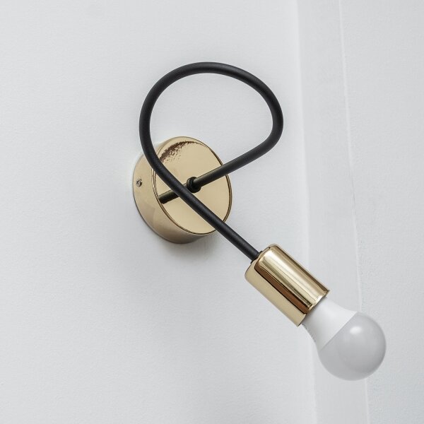 Aplica de perete OXFORD 1xE27/15W/230V auriu/negru