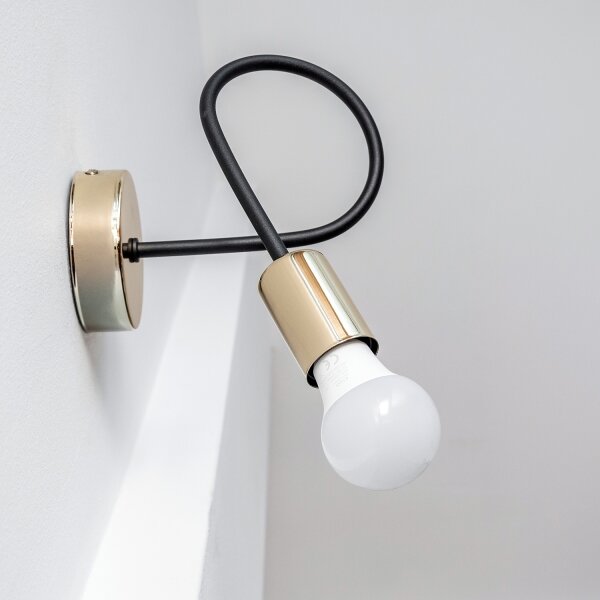 Aplica de perete OXFORD 1xE27/15W/230V auriu/negru
