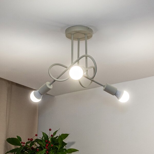 Plafonieră OXFORD 3xE27/15W/230V crem