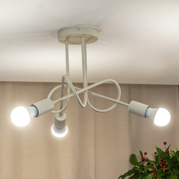 Plafonieră OXFORD 3xE27/15W/230V crem
