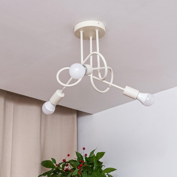 Plafonieră OXFORD 3xE27/15W/230V crem