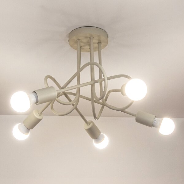 Lustră aplicată OXFORD 5xE27/15W/230V crem