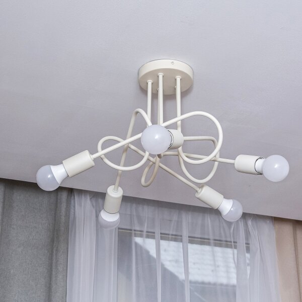 Lustră aplicată OXFORD 5xE27/15W/230V crem