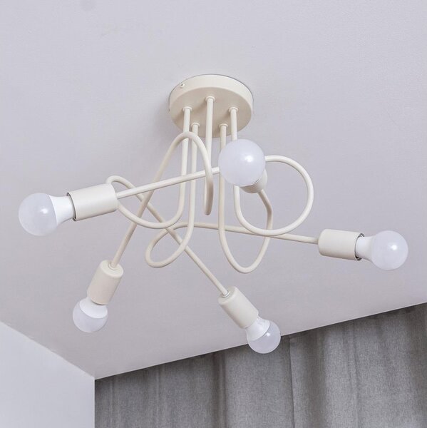 Lustră aplicată OXFORD 5xE27/15W/230V crem