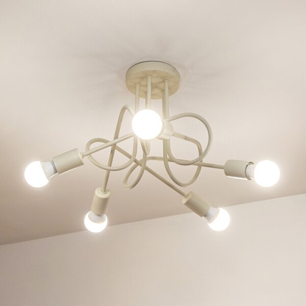 Lustră aplicată OXFORD 5xE27/15W/230V crem