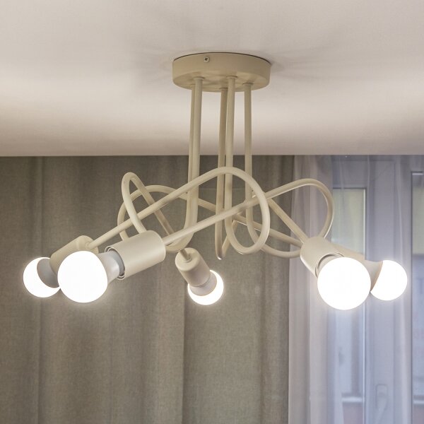 Lustră aplicată OXFORD 5xE27/15W/230V crem