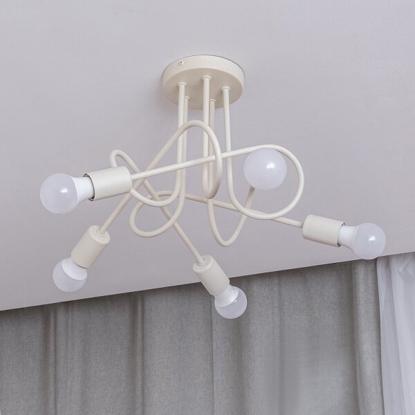 Lustră aplicată OXFORD 5xE27/15W/230V crem