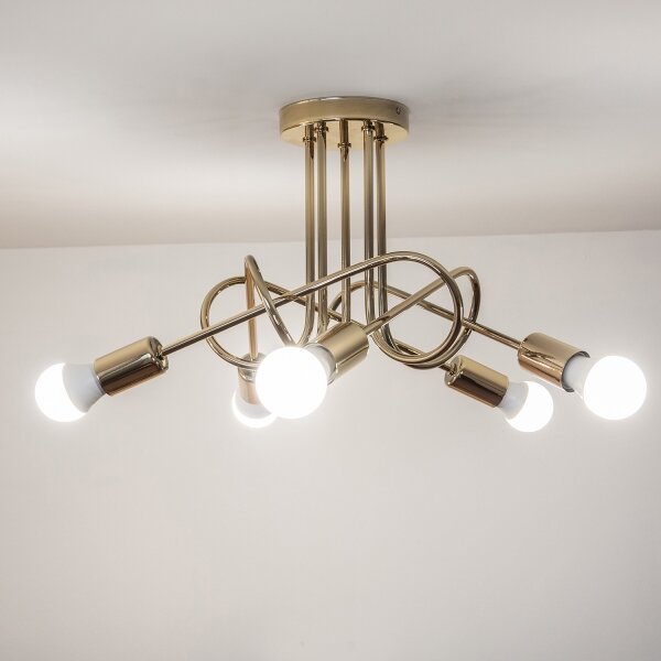 Lustră aplicată OXFORD 5xE27/15W/230V aurie
