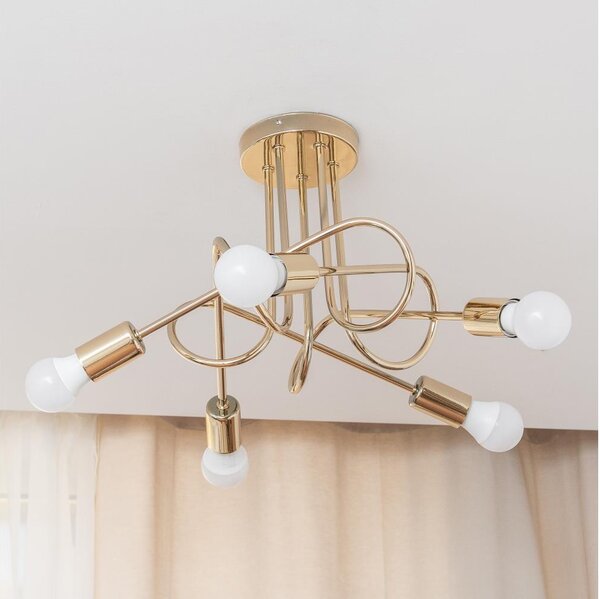 Lustră aplicată OXFORD 5xE27/15W/230V aurie