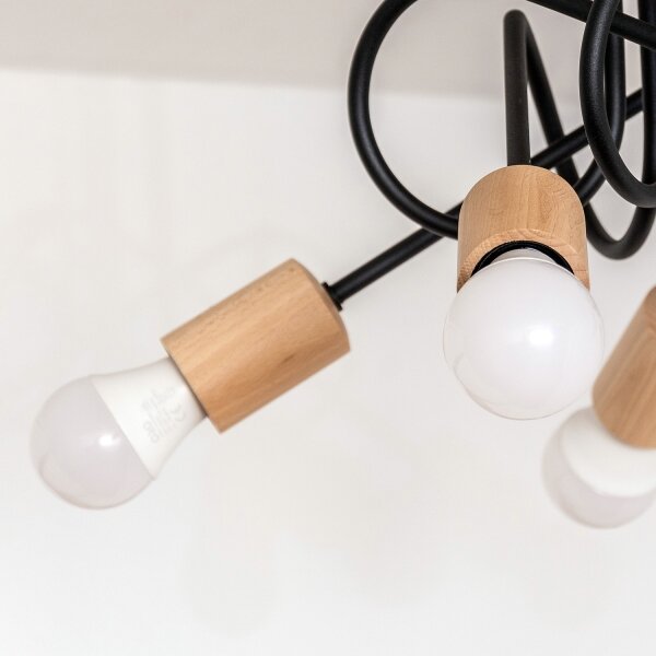 Lustră aplicată OXFORD 5xE27/15W/230V pin/negru