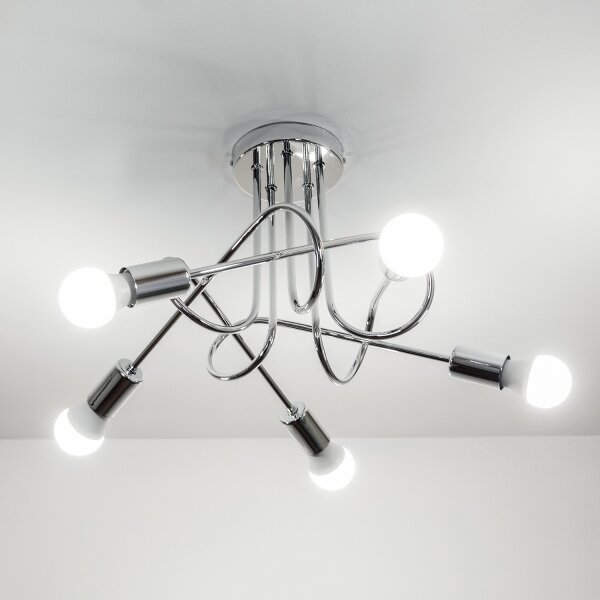 Lustră aplicată OXFORD 5xE27/15W/230V crom lucios