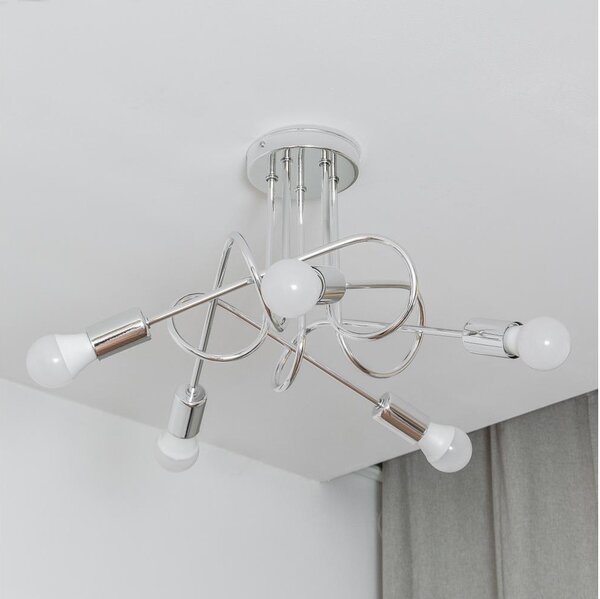 Lustră aplicată OXFORD 5xE27/15W/230V crom lucios