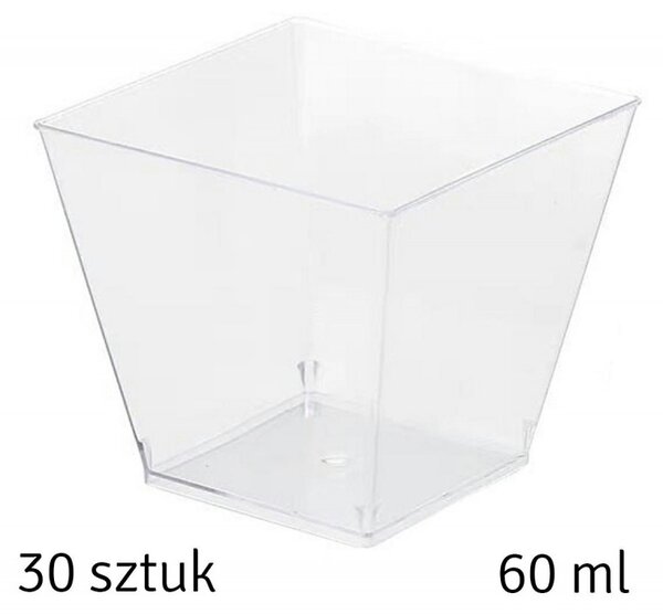 Set cupa inghetata, 30buc, 60ml, 4,8 m x 4,8 x 4,6 cm, transparent