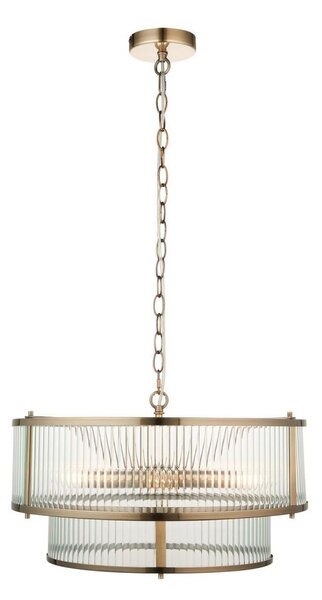 Endon 110944 - Candelabru suspendat cu lanț RIDGETON 5xE14/6W/230V alamă