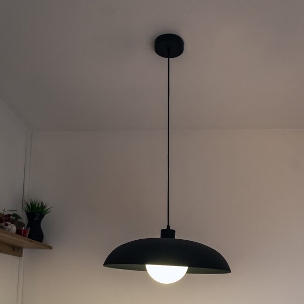 Pendul pe cablu ECLIPSE, 1xE27/15W/230V, negru