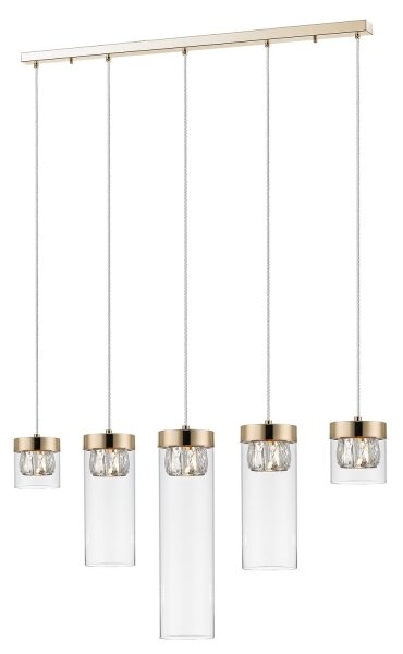 Lustră de cristal pe cablu GEM 5xG9/28W/230V Zuma Line P0389-05E-F7AC