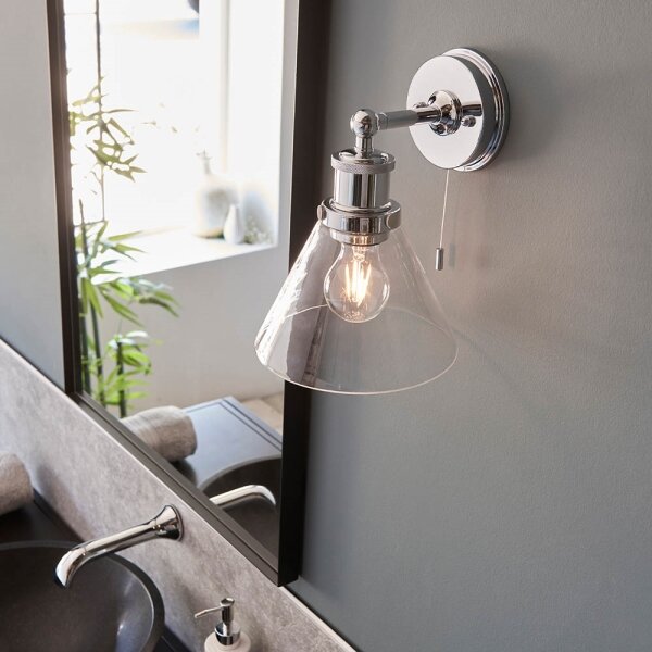 Endon 95513 - Aplica de perete pentru baie TOULON 1xE27/10W/230V IP44 crom lucios