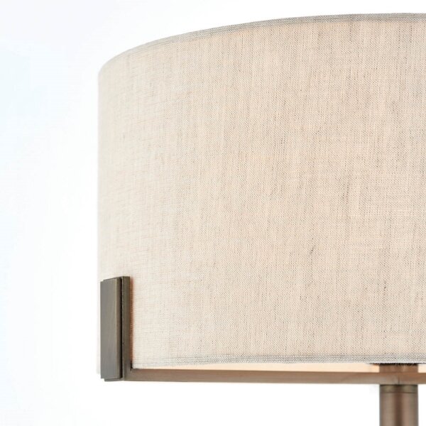 Endon 72631 - Lampă de masă HAYFIELD 1xE27/40W/230V bronz/gri