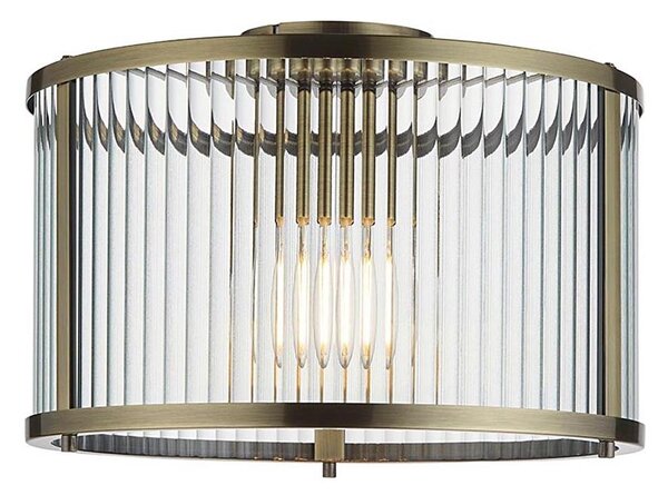 Endon 106265 - Plafonieră RIDGETON, 1xE27/10W/230V, finisaj alamă