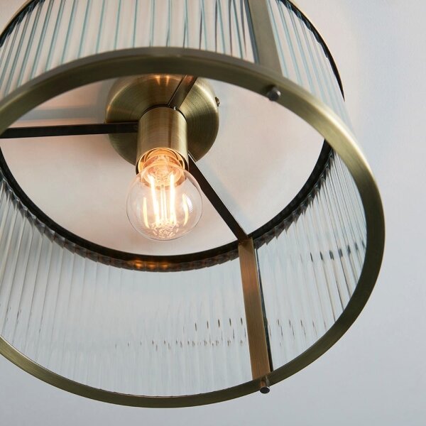 Endon 106265 - Plafonieră RIDGETON, 1xE27/10W/230V, finisaj alamă