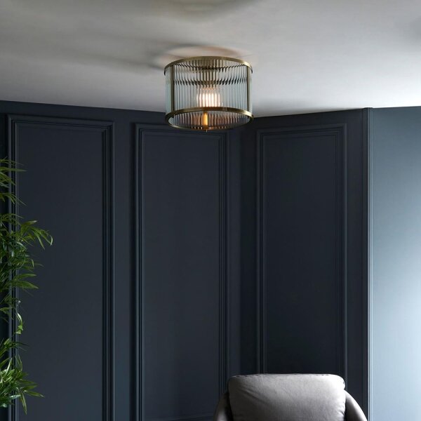 Endon 106265 - Plafonieră RIDGETON, 1xE27/10W/230V, finisaj alamă