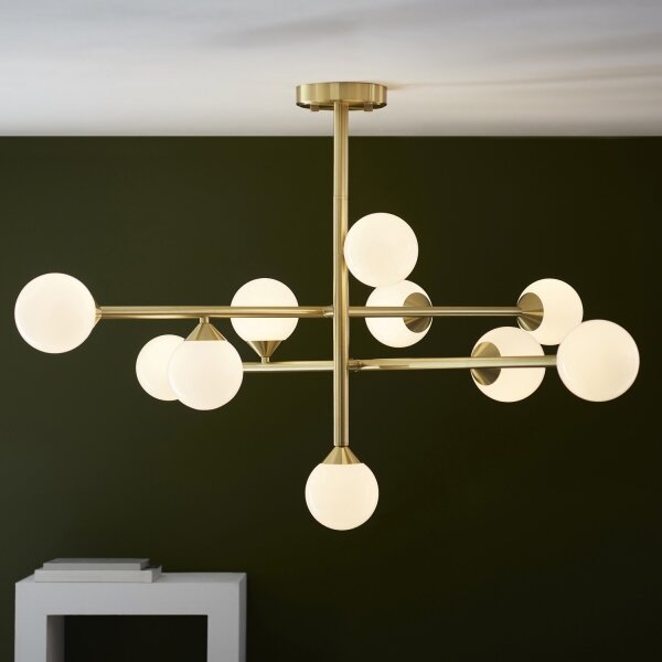 Endon 106754 - Candelabru cu tijă OTIS 10xG9/5W/230V, auriu