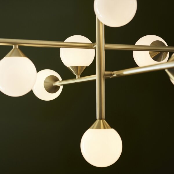 Endon 106754 - Candelabru cu tijă OTIS 10xG9/5W/230V, auriu