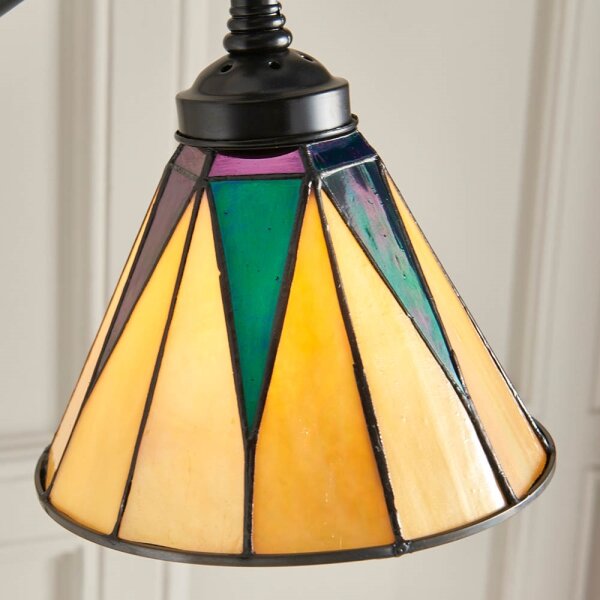 Lampă de podea Tiffany DARK STAR Endon 74355, 1xE14/40W/230V